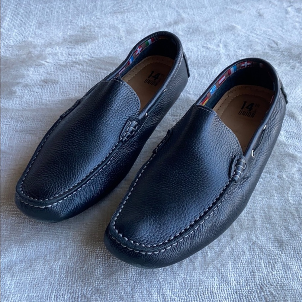 14th & Union Men’s Black Leather Loafers